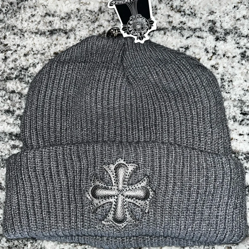 Chrome Hearts | Accessories | Chrome Hearts Gray Beanie | Poshmark